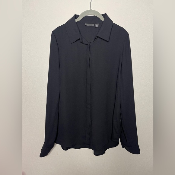 Black Halogen long sleeve button down shirt - Picture 1 of 8
